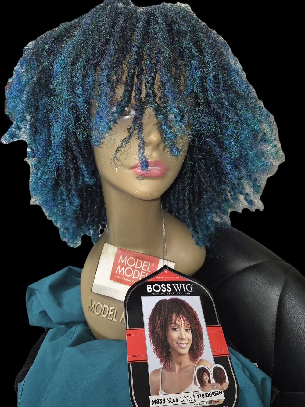 Soul Loc Wig - Teal & Green